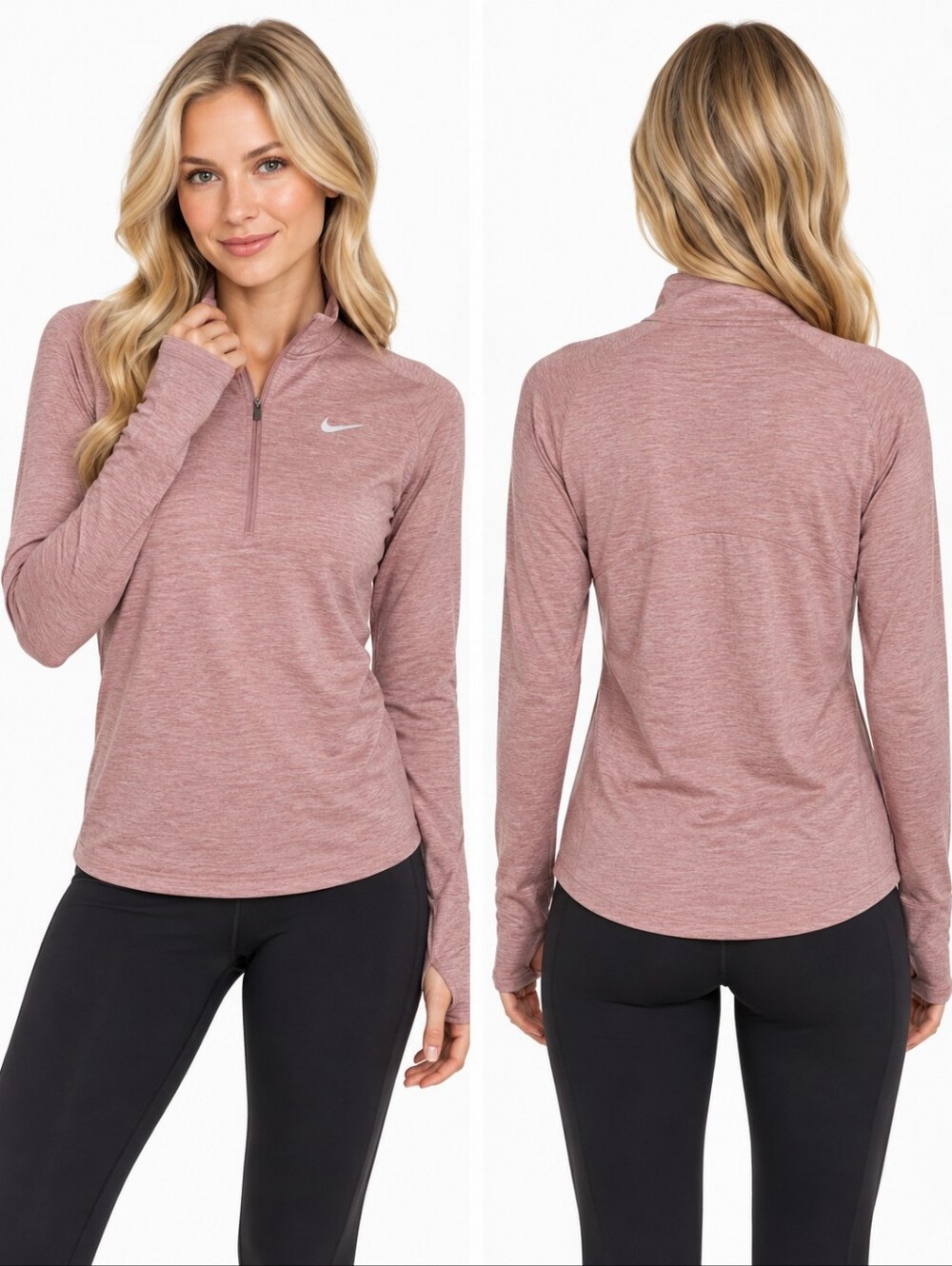 Nike Running Dri-FIT Swift Element 1/4 Zip Running Top Women Pink XS Sporty